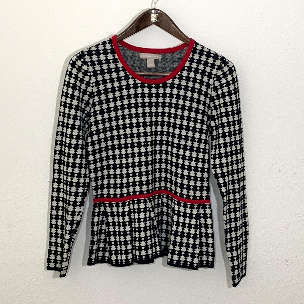 🌺 FLASH SALE 🌺 Banana Republic Houndstooth Top